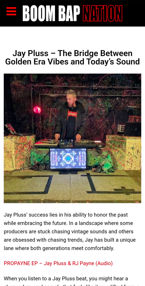 Jay Pluss – The Bridge Between Golden Era Vibes and Today’s Sound