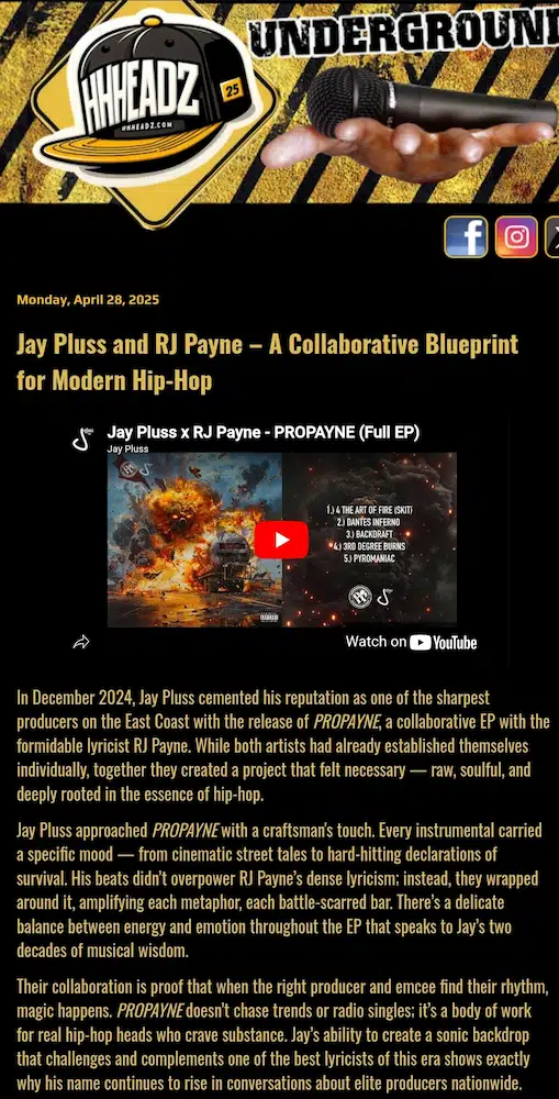 Jay Pluss and RJ Payne – A Collaborative Blueprint for Modern Hip-Hop
