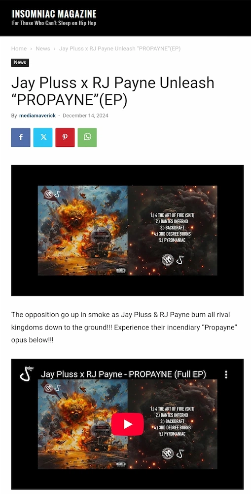 Jay Pluss x RJ Payne Unleash “PROPAYNE”(EP)