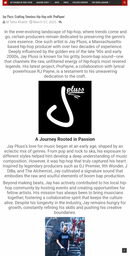 Jay Pluss: Crafting Timeless Hip-Hop with 'ProPayne'