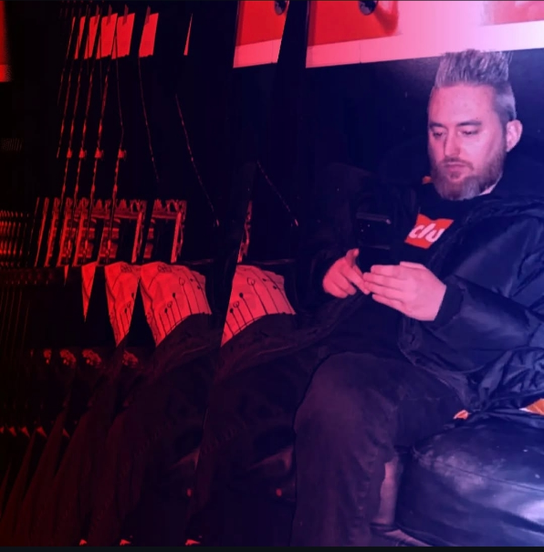 Jay Pluss Backstage at a Hip Hop Event